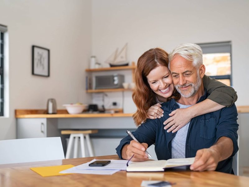 man signs up for employee benefits